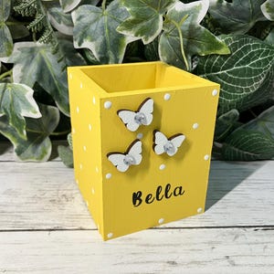 Personalised Wooden Pencil / Pen Pot – Teacher Gift – Children’s Desk Organiser image 14