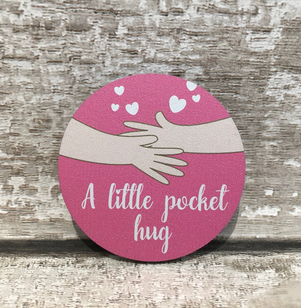 Pocket Hug Wooden Hug Token Cuddle Missing Loved Ones Etsy