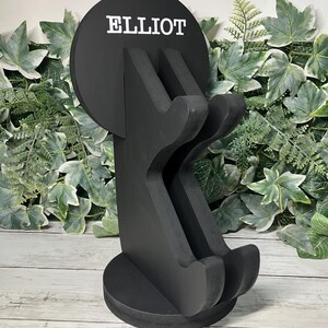 Personalised Wooden Gaming Headset & Controller Holder – Gamer Desk Stand Bild 15