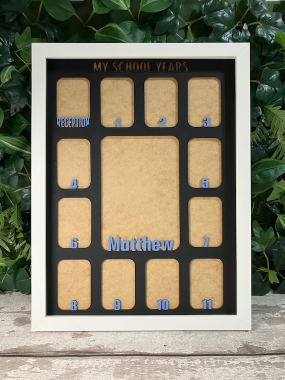 Personalised School Years Photo Frame – Reception to Year 11 | School Memory Frame | First Day of School Keepsake