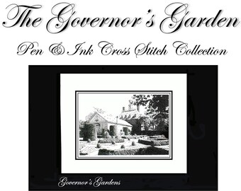 The Governor's Gardens  (Pen and Ink Designs) is a look into the majestic gardens behind the Governor's Palace