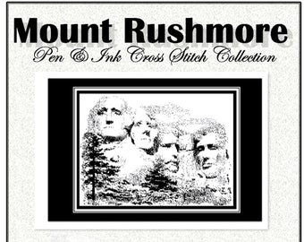 Mount Rushmore - A National Treasure comes alive in cross stitch. Visited by millions, this landmark is surely one-of-a-kind.