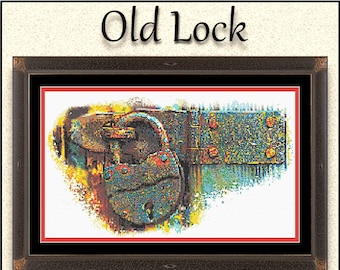 NEW for Fall 2022- Old Lock - NEW! A rusty lock on an old barn door somewhere in an old farm town makes for a perfect picture
