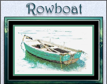NEW for Fall 2022- Rowboat - On a small pond a rowboat sits calmly on a spring day.