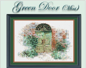 Green Door (Mini) - A mini version of Ronnie's original "Green Door". Quick and easy to stitch.
