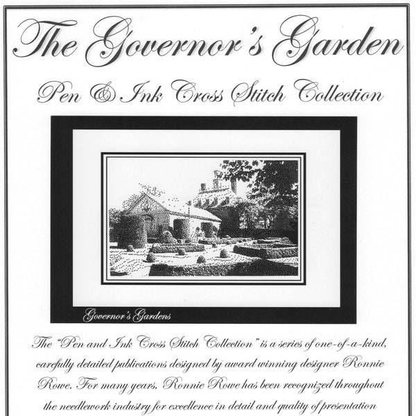 The Governor's Gardens   (Pen and Ink Designs) is a look into the majestic gardens behind the Governors Palace