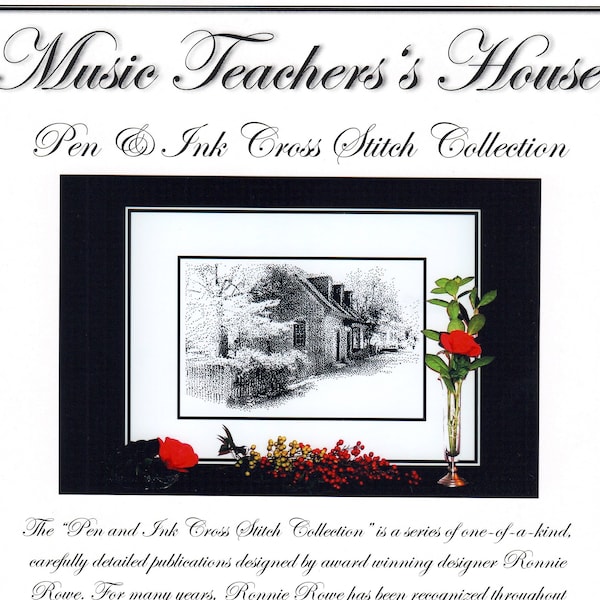 The Music Teacher's House (Pen and Ink Designs) - Where the importance of music was paramount during colonial times