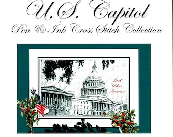 The "U.S. Capitol" (Pen and Ink Designs). A symbolic image of America's democracy