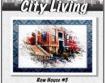 Row House #3-  A prospective of old architecture and color brings vibrance to city living