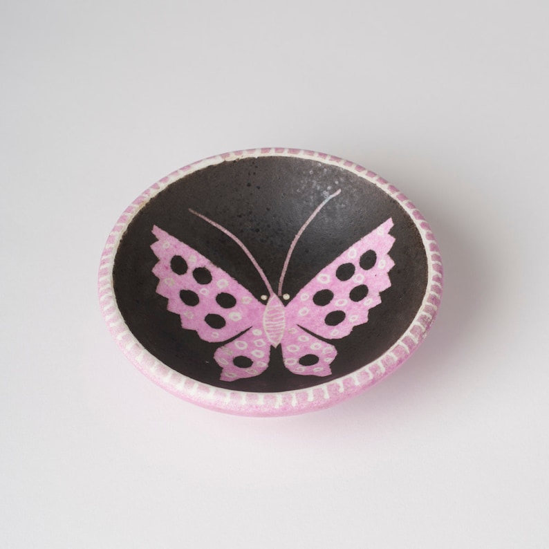Waylande Gregory hand painted Butterfly Dish from the 1940/'s