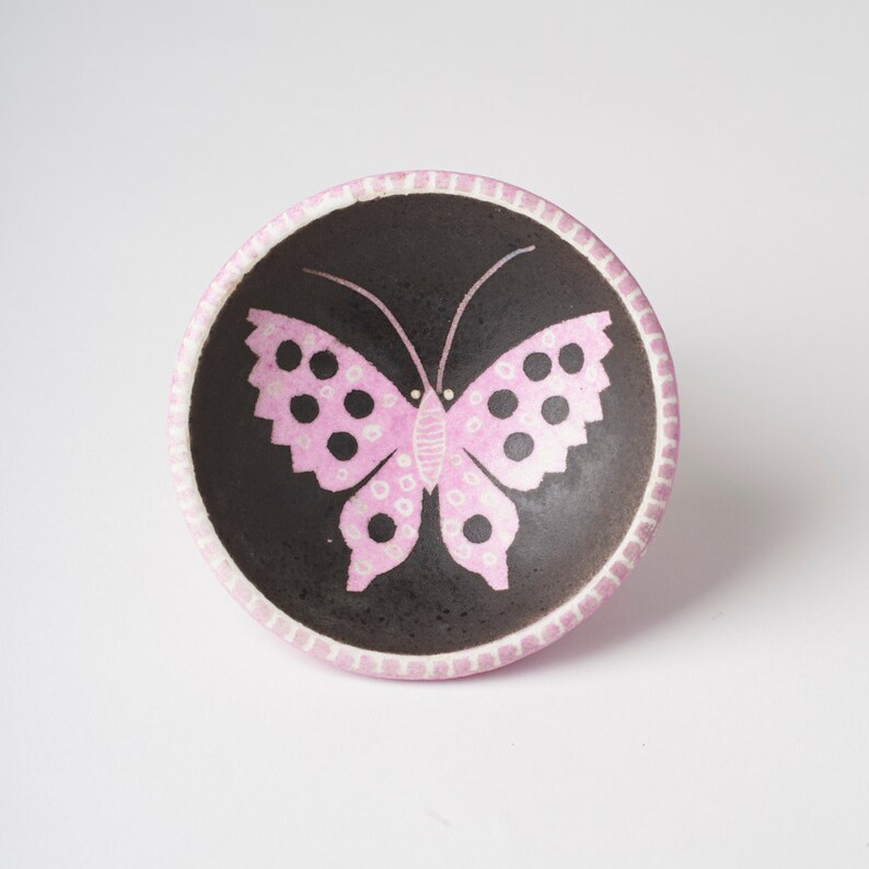 Waylande Gregory hand painted Butterfly Dish from the 1940/'s