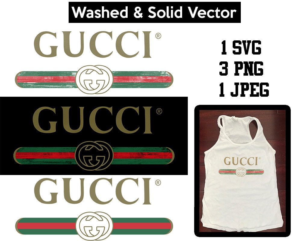 Download HQ Identical Classic Washed and Solid Gucci Shirt Logo | Etsy