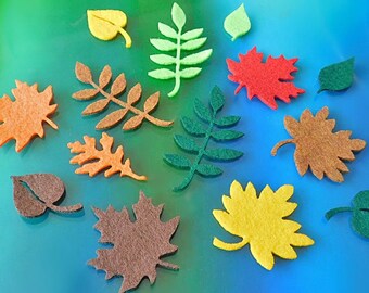 Laser Cut Felt Leaves: 60pc Scrapbooking Craft Shapes