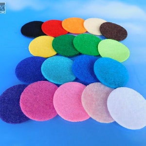Felt Circes 30mm (60pc), Laser Cut Circle Shapes, Scrapbooking Craft Supplies, Felt Diffuser Pads for Aromatherapy, Felt Pads 30mm