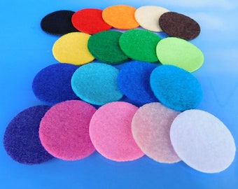 Felt Circes 30mm (60pc), Laser Cut Circle Shapes, Scrapbooking Craft Supplies, Felt Diffuser Pads for Aromatherapy, Felt Pads 30mm