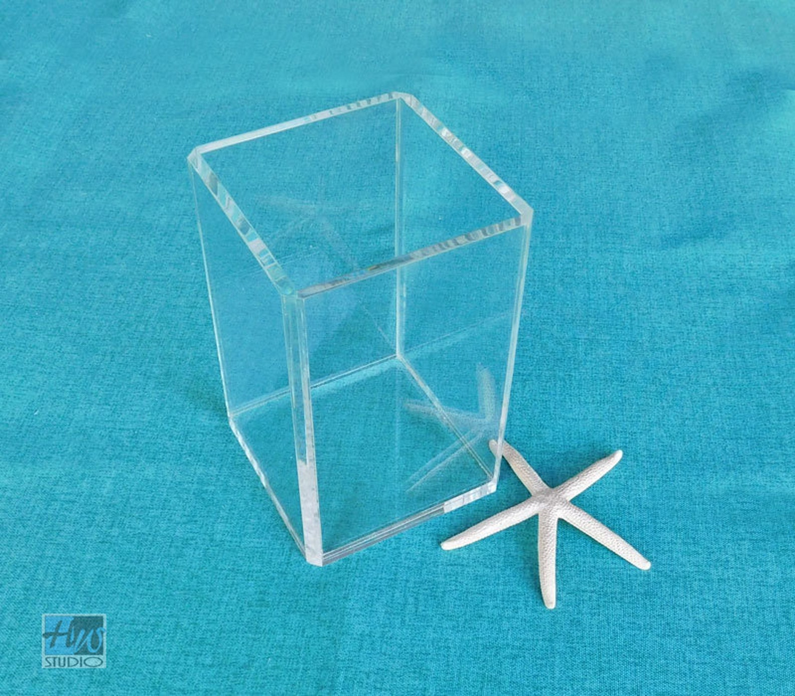 Clear Acrylic Box 1/4 6x6x8.25in Lidless Box Office Etsy