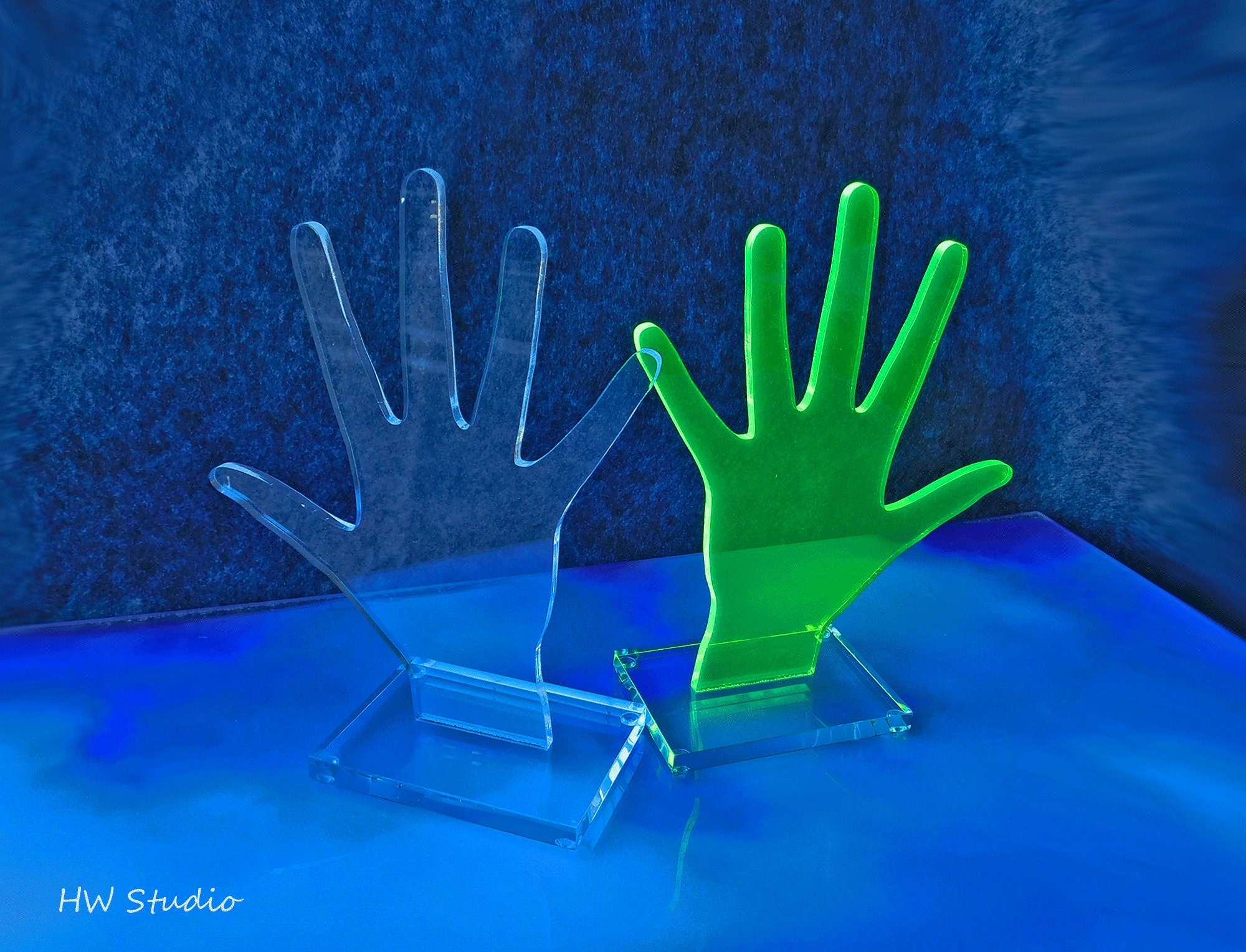 Hand shaped Acrylic Hand Ring Display Stand Lucite Ring Holder
