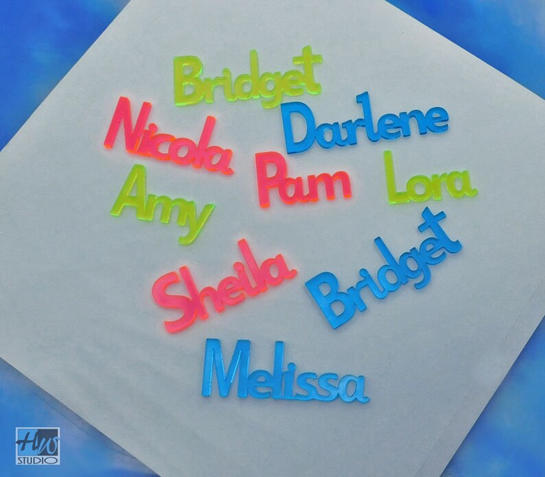 Personalized Place Cards for Party Laser Cut Acrylic Custom Etsy