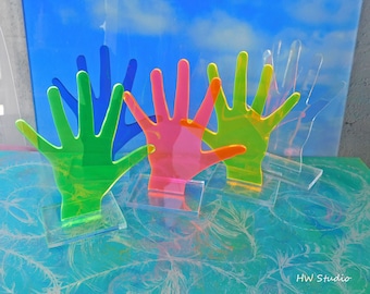 Acrylic Hand Ring Display Stand: Lucite Jewelry Holder