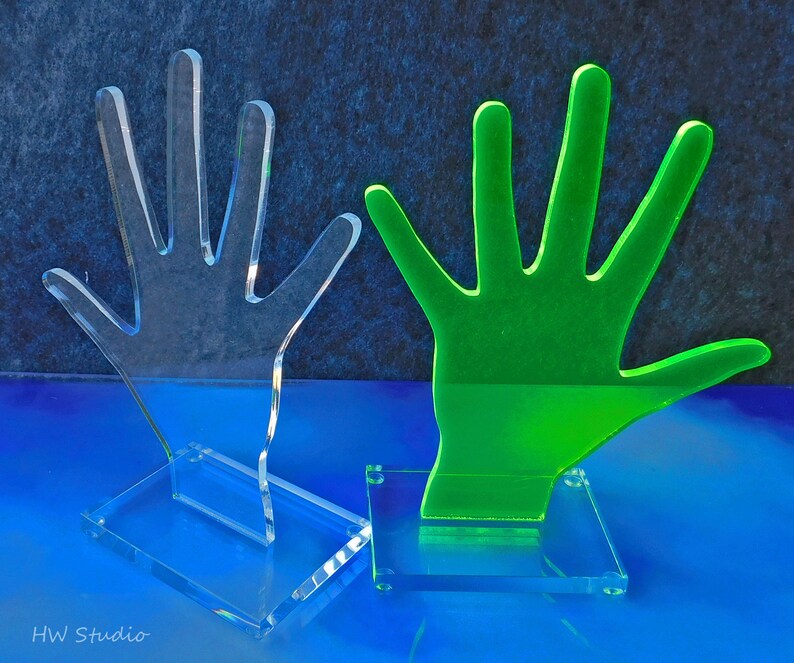 Handshaped Acrylic Hand Ring Display Stand Lucite Ring Etsy