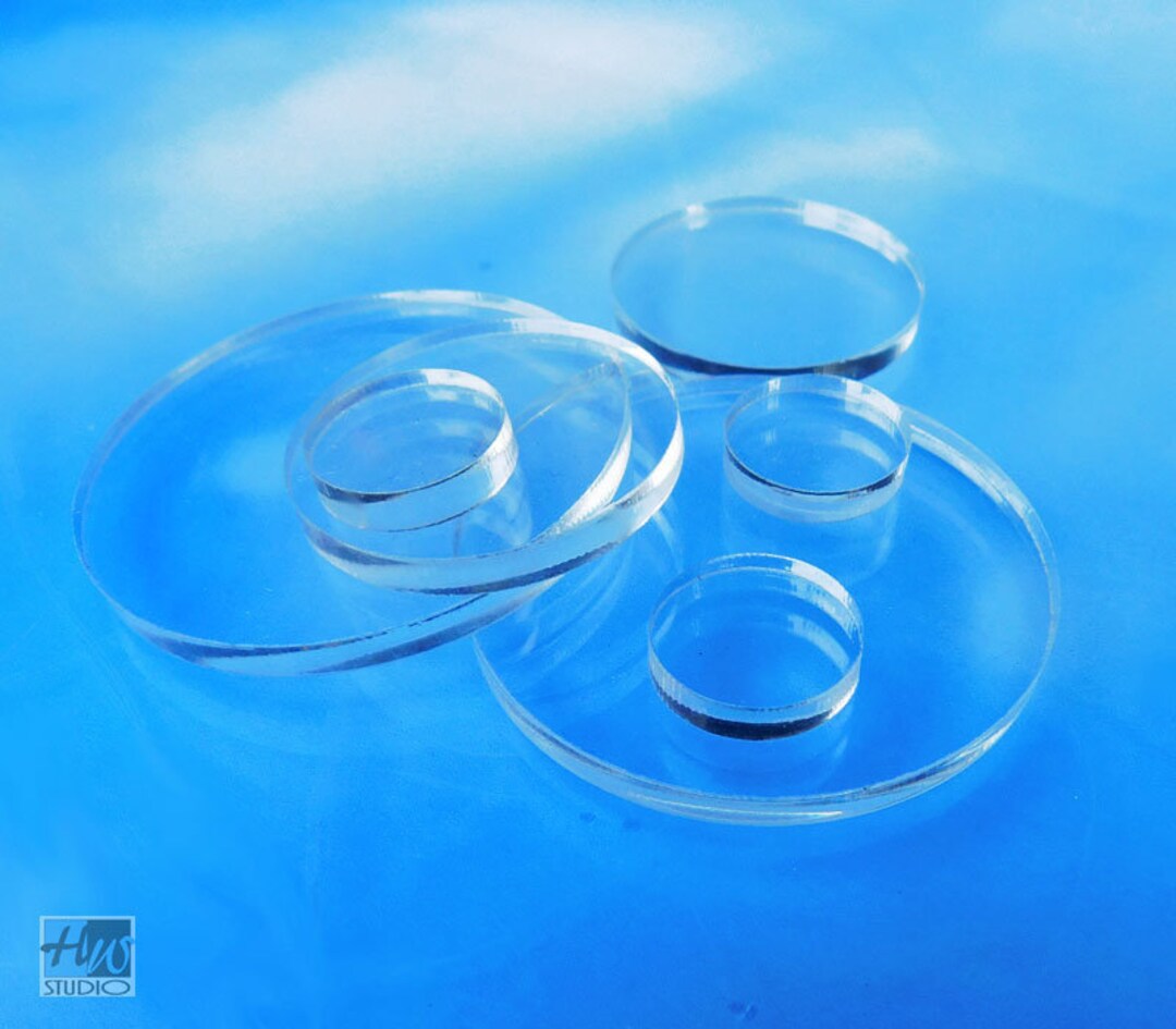 Clear Acrylic 1/8 Circles 50pc Clear Circle Shapes Etsy