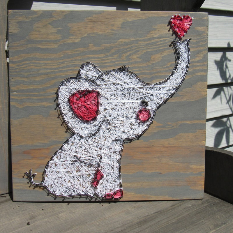 Elephant String Art - Etsy