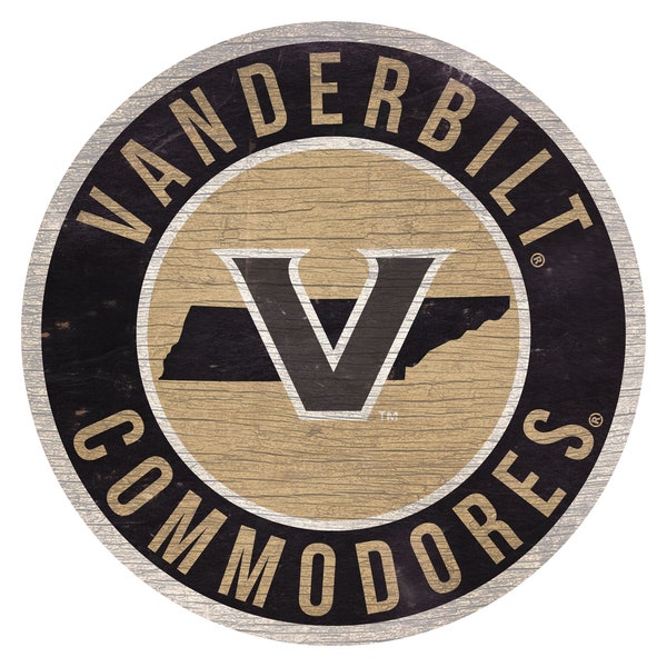 Vanderbilt Commodores 12 Inch or 24 Inch Round Sign