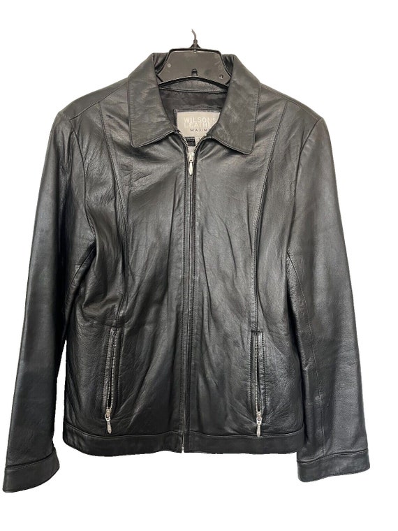 Wilson Black Leather Coat