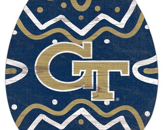 Georgia Tech Yellow Jackets 12" Easter Egg Cutout