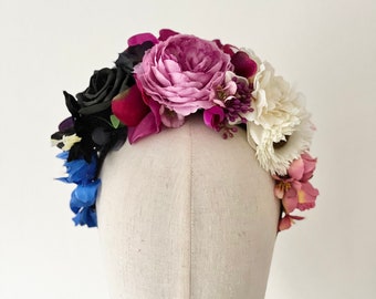 Gender fluid Pride festival crown floral headdress
