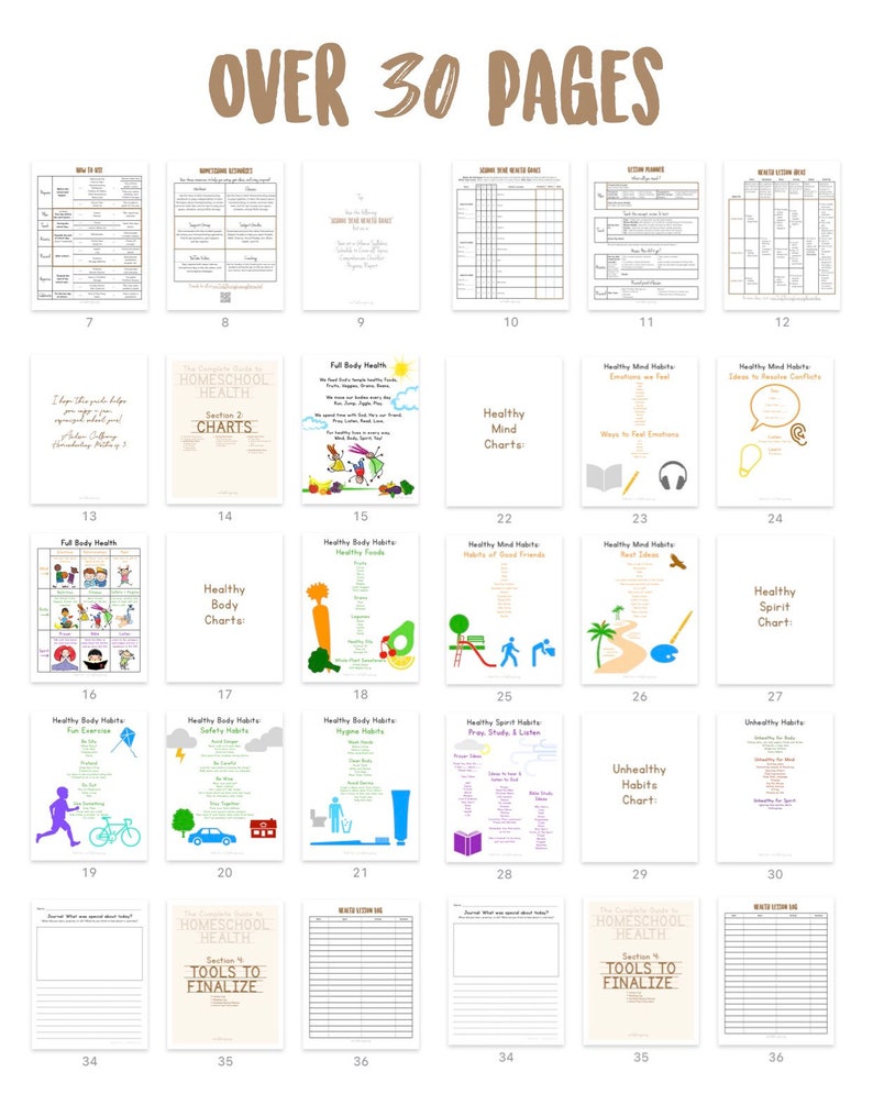 The Complete Guide to Homeschool Health - Etsy