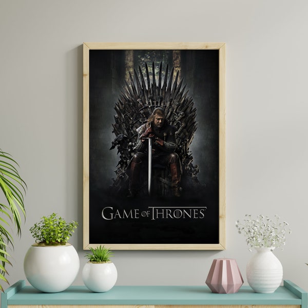Game of Thrones Ned Stark Iron Throne Poster