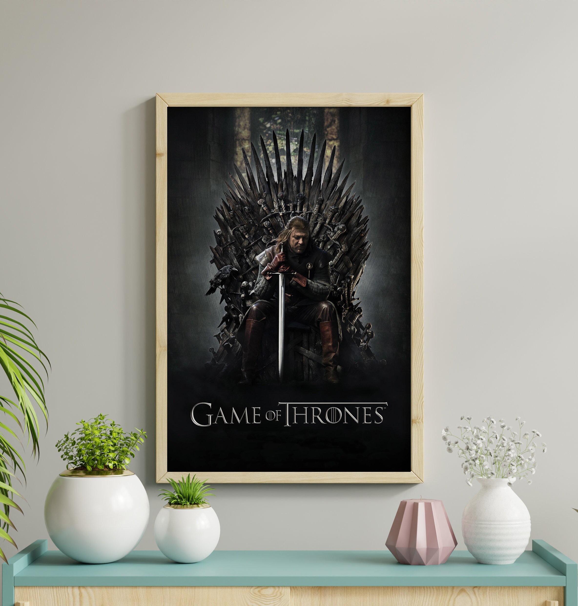 Buy Game of Thrones Ned Stark Iron Throne Poster Online in India
