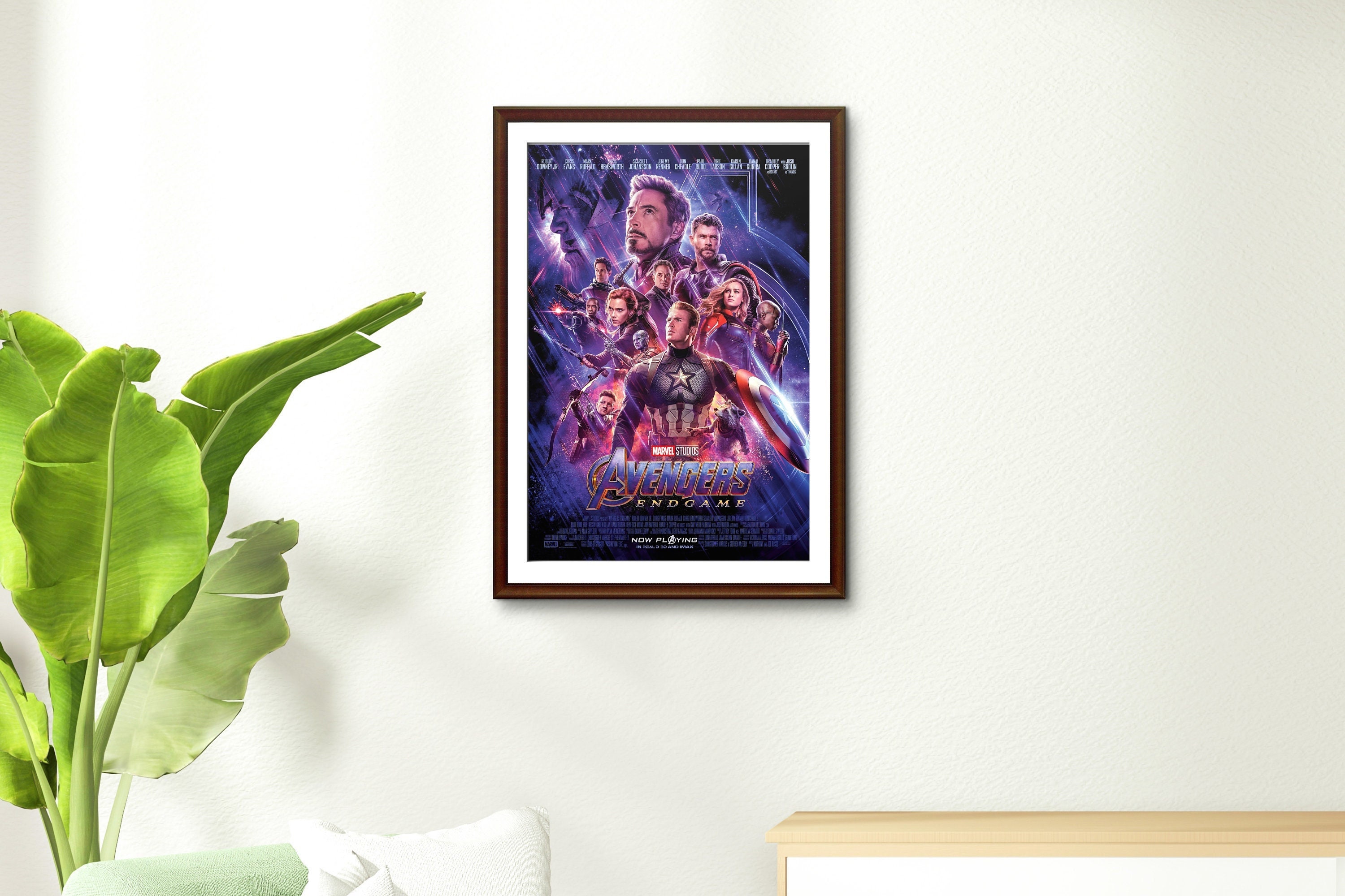 Avengers Endgame Marvel Studios Framed Movie Poster. 24x36 Framed poster on  a black frame. Made in USA.