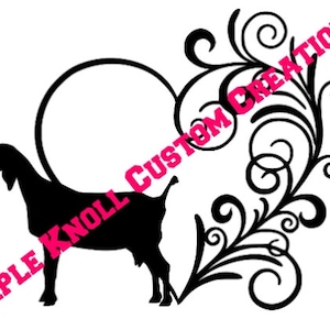 Nubian Goat with Beautiful Heart ~Digital Cut Files SVG PNG & JPG