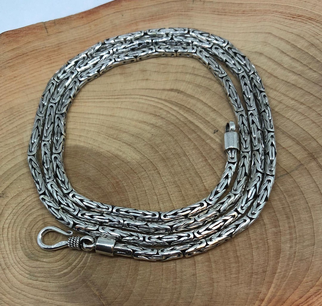 Sterling Silver Byzantine Rope Chain - Etsy
