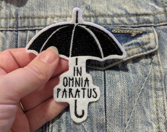 In Omnia Paratus Iron On Patch, Embroidered Patch for Clothing, Ready for Anything Patch, Girls Patch,  Embroidery Badge for Jacket and Bag