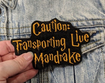 Embroidered Applique Embroidered Patch Patches for Denim Jackets Nature Patch | Illuminated Broom Iron On Patch Butterfly Patch