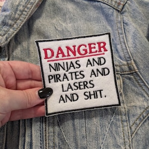 Danger! Iron On Patch