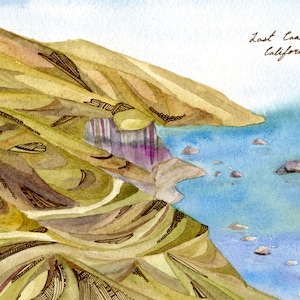 Verloren kust Trail aquarel Art Print