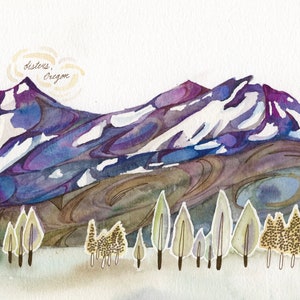 Sisters, Oregon Watercolor Art - Archival Ink Print