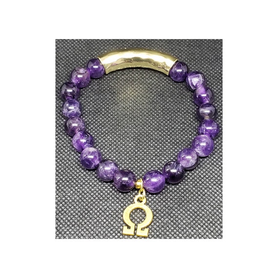 omega psi phi beaded bracelet