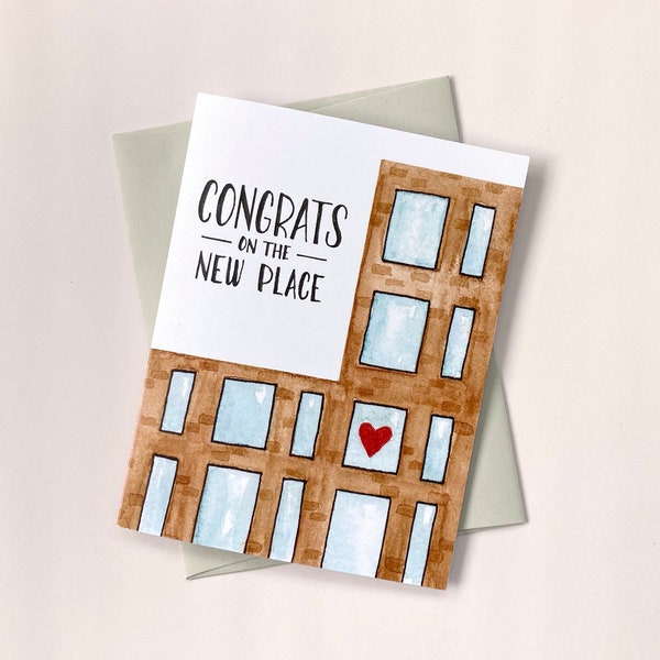 Watercolour New Apartment Card | New Condo Card | New Home Card