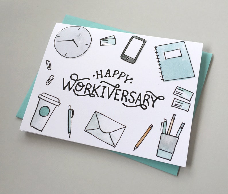 Happy Workiversary Card Work Anniversary Card Card for | Etsy
