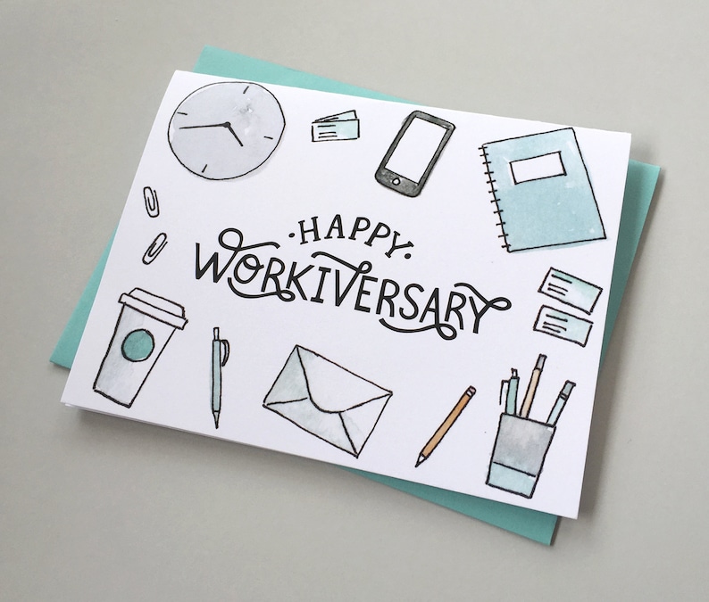 Happy Workiversary Card Work Anniversary Card Card for | Etsy