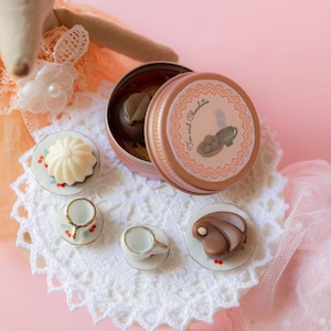 Handmade Vintage Lace Miniature Table Cloth, Mouse/Dollhouse Tea Party