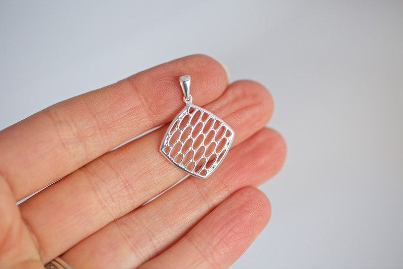 Tiny Geometric pendant geometric pendant Sterling silver pendant silver pendant