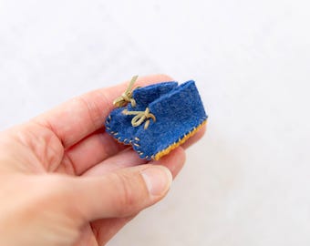 Maileg Mouse Shoes, Hand Sewn Wool Felt Miniature Shoes