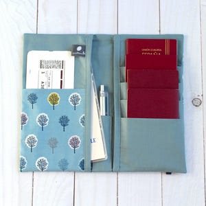 Porte documents voyage, pochette passeport famille, trousse billet avion, organisateur voyage