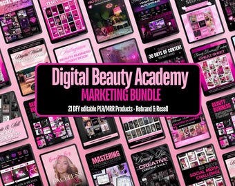 Beauty Business eBook Bundle: 21 PLR Templates (Canva)